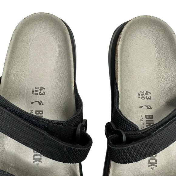 NWOT Birkenstock Men\'s Sahara Black Sandals Slip On Shoes. Sz: EU43/US 10 main image 6